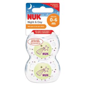 Nuk Soother Silicone Night&day Girl Size 1