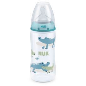 Nuk Temperature Control Bottle 300ml with Size 1 Silicone Teat 0-3m - Boy - 319761