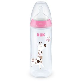 Nuk Temperature Control Bottle 300ml with Size 1 Silicone Teat 0-3m - Girl - 319767