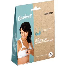 Carriwell Seamless Drop Cup Adjustable White Xlarge