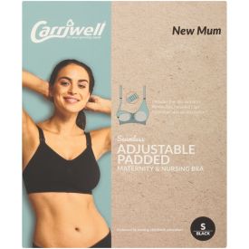 Carriwell Seamless Adjustable Padded Maternity &amp; Nursing Bra Small - 324719002