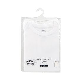 Mothers Choice Short Sleeve Vest Premature - White - 302688