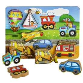 Smart Thinking Chunky Wooden Puzzle - Transport - 320817