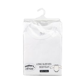 Mothers Choice Body Vest Long Sleeve White 6-12Months - 302677