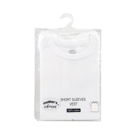 Mothers Choice Short Sleeve Vest White 18-24Months - 302686