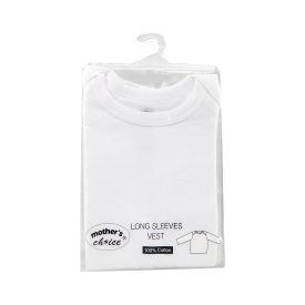 Mothers Choice Long Sleeve Vest Newborn - White - 302689