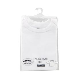 Mothers Choice Vest Long Sleeve White 18-24Months - 302694