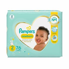 Pampers Premium Bale 76 Size 2 (2 Packs + Free Wipes) - 388344