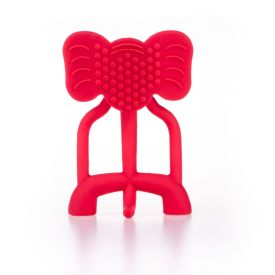 Giligums Soothing Elephant Teether Red